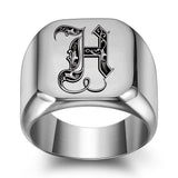 Nathan Initial Ring | Silver-Tone — image 8