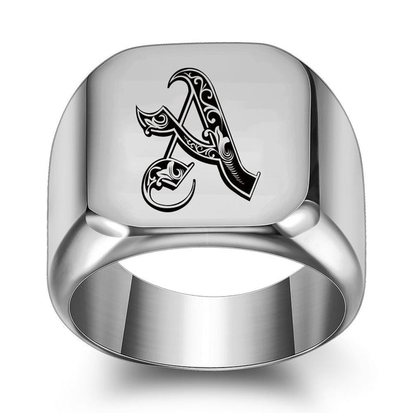 Nathan Initial Ring | Silver-Tone