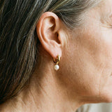 Cynthia Small Pearl-Look Earrings | Gold-Tone — image 2