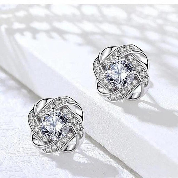 Maisie Floral-Pattern Cross Earrings - image 4