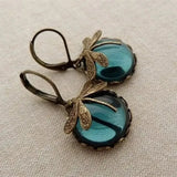 Sheila Antique-Style Dragonfly Sphere Earrings | Gold-Tone
