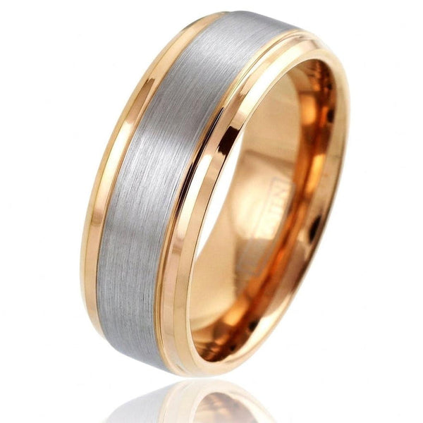 Tobias Band Ring | Silver-Tone and Rose-Gold-Tone