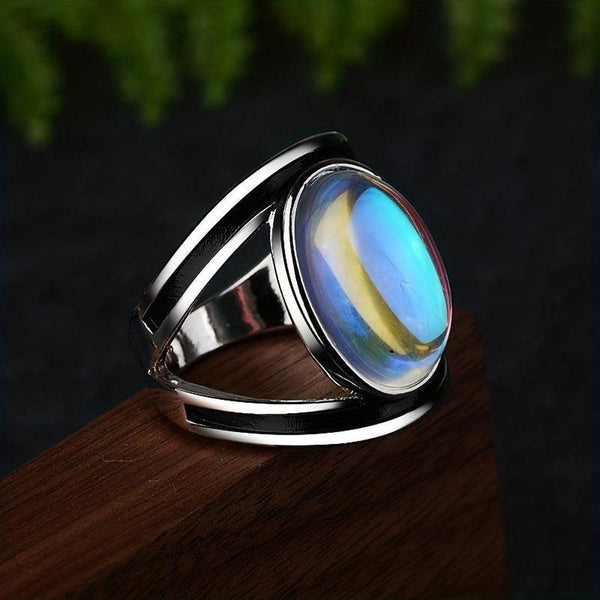 Victoria Oval Moonstone-Look Ring - image 5