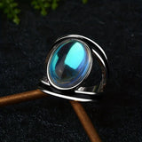 Victoria Oval Moonstone-Look Ring - image 1