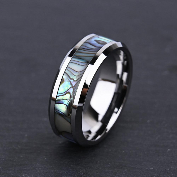Anthony Iridescent Inlay Band Ring | Silver-Tone — image 2
