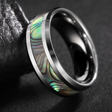 Anthony Iridescent Inlay Band Ring | Silver-Tone — image 5