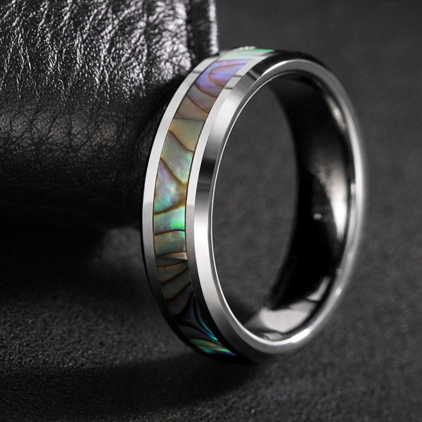 Anthony Iridescent Inlay Band Ring | Silver-Tone — image 8