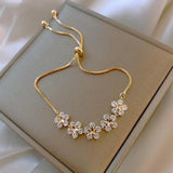 Clarissa Daisy Sparkle Bracelet | Gold-Tone