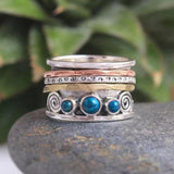 Alberta Boho Blue Meditation Ring - image 2