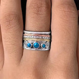 Alberta Boho Blue Meditation Ring - image 1