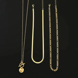 Amanda Layered Textured Coin Necklace - image 4