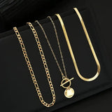 Amanda Layered Textured Coin Necklace - image 7