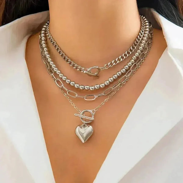 Dolores Layered Heart Necklace - image 2