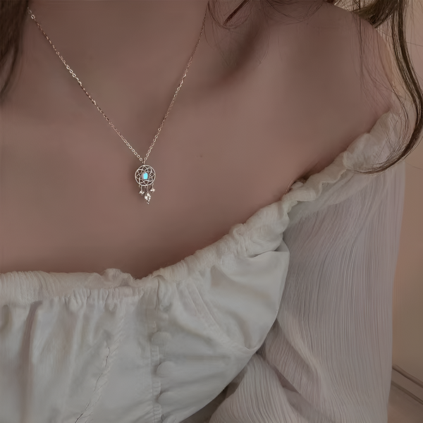 Lucinda Luminous Stone Dreamcatcher Necklace - image 4