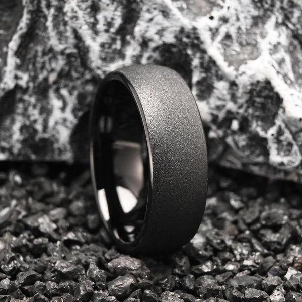 Raymond Polished Black Band Ring - image 6