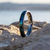 Lawrence Iridescent Inlay Band Ring | Silver-Tone — image 12