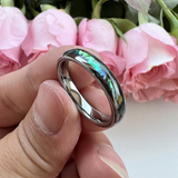 Lawrence Iridescent Inlay Band Ring | Silver-Tone — image 15