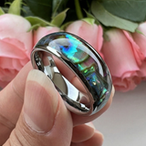 Lawrence Iridescent Inlay Band Ring | Silver-Tone — image 7