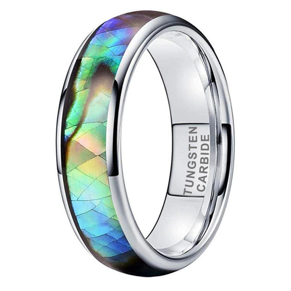 Lawrence Iridescent Inlay Band Ring | Silver-Tone — image 8