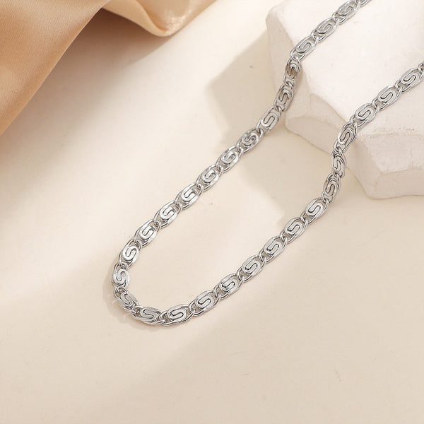 Martin Braided Chain Necklace — Silver-Tone — image 2
