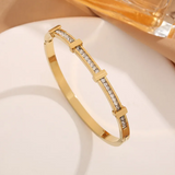 Harriet Open Geometric Double-Row Sparkle Bracelet - image 2