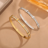 Harriet Open Geometric Double-Row Sparkle Bracelet - image 1