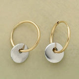 Myrtle Disc Drop Earrings | Two-Tone