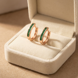 Marilyn Green Accent and Sparkle Earrings | Gold-Tone — image 2