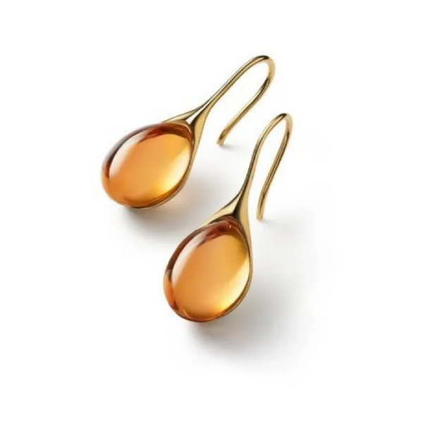 Olive Inset Opal-Look Earrings - image 5
