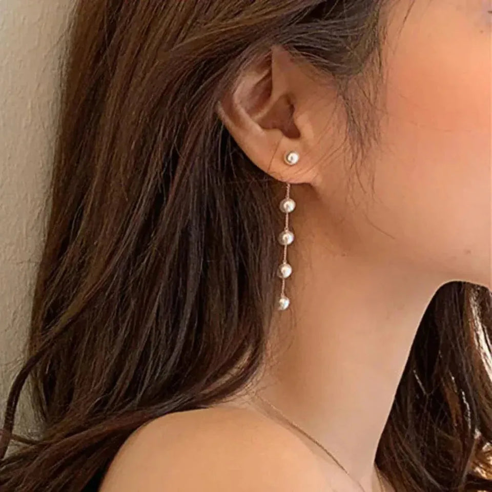 Ellen Daisy Pattern Drop Earrings - image 1