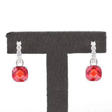Albertine Earrings with Red Accent and Sparkle - image 2