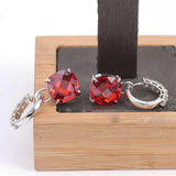 Albertine Earrings with Red Accent and Sparkle - image 3