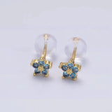 Jacqueline Delicate Floral Stud Earrings - image 1