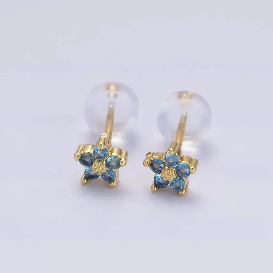 Jacqueline Delicate Floral Stud Earrings - image 1
