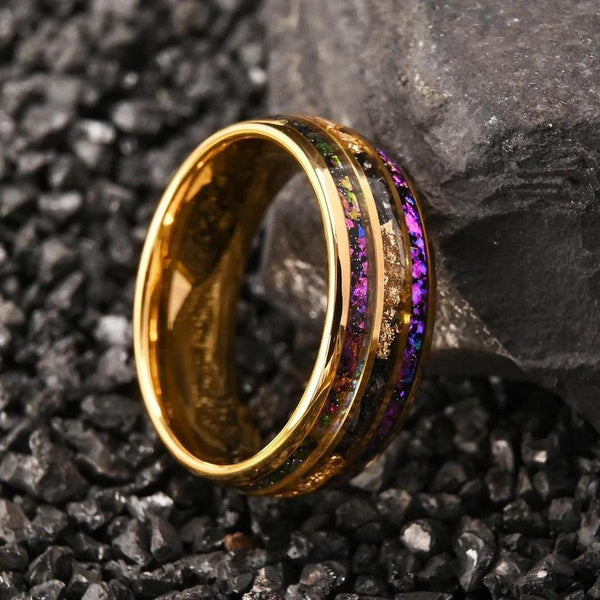 Philip Inlay Band Ring | Gold-Tone — image 4