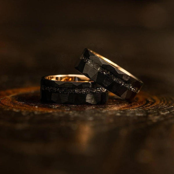 Gordon Faceted Black Band Ring - image 10