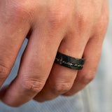 Gordon Faceted Black Band Ring - image 2