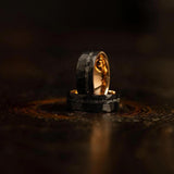 Gordon Faceted Black Band Ring - image 4