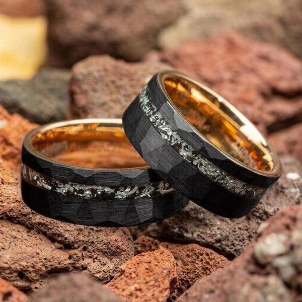 Gordon Faceted Black Band Ring - image 5