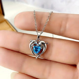 Veronica Ocean Heart Twins Necklace | Silver-Tone — image 4
