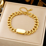 Graham Curb Chain Tag Bracelet | Gold-Tone