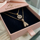 Adelaide Pavé Initial Necklace Set - image 1
