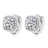 Rita Square Earrings — Silver-Tone — image 3