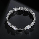Simone Retro Polished Silver-Tone Chain Bracelet