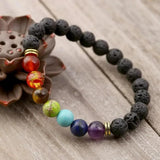 Rosalind Retro Lava-Look Chakra Bracelet - image 1