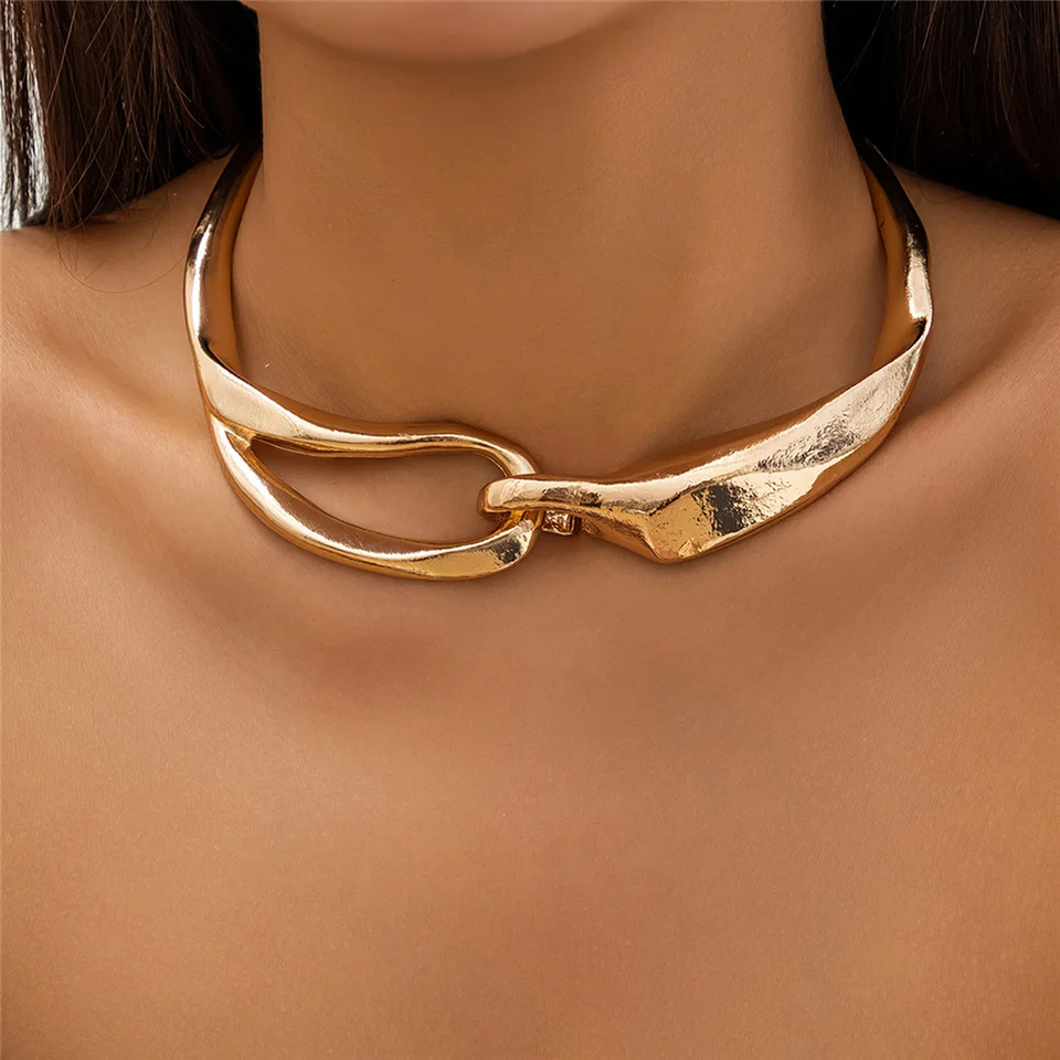 Cassandra Retro Gold-Tone Necklace