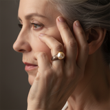 Regina Retro Gold-Tone Pearl-Look Ring — image 3