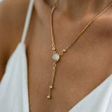Aileen Retro Gold-Tone Shimmer Necklace — image 2