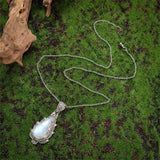 Ophelia Retro Moonstone-Effect Pendant Necklace - image 2