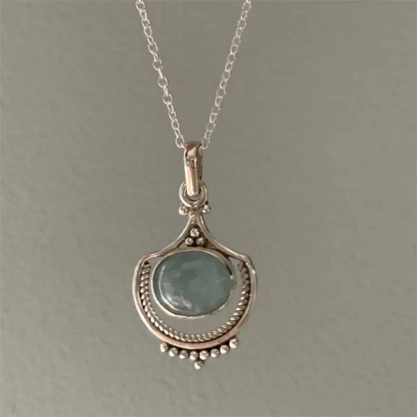 Nicola Retro Green Accent Necklace - image 1